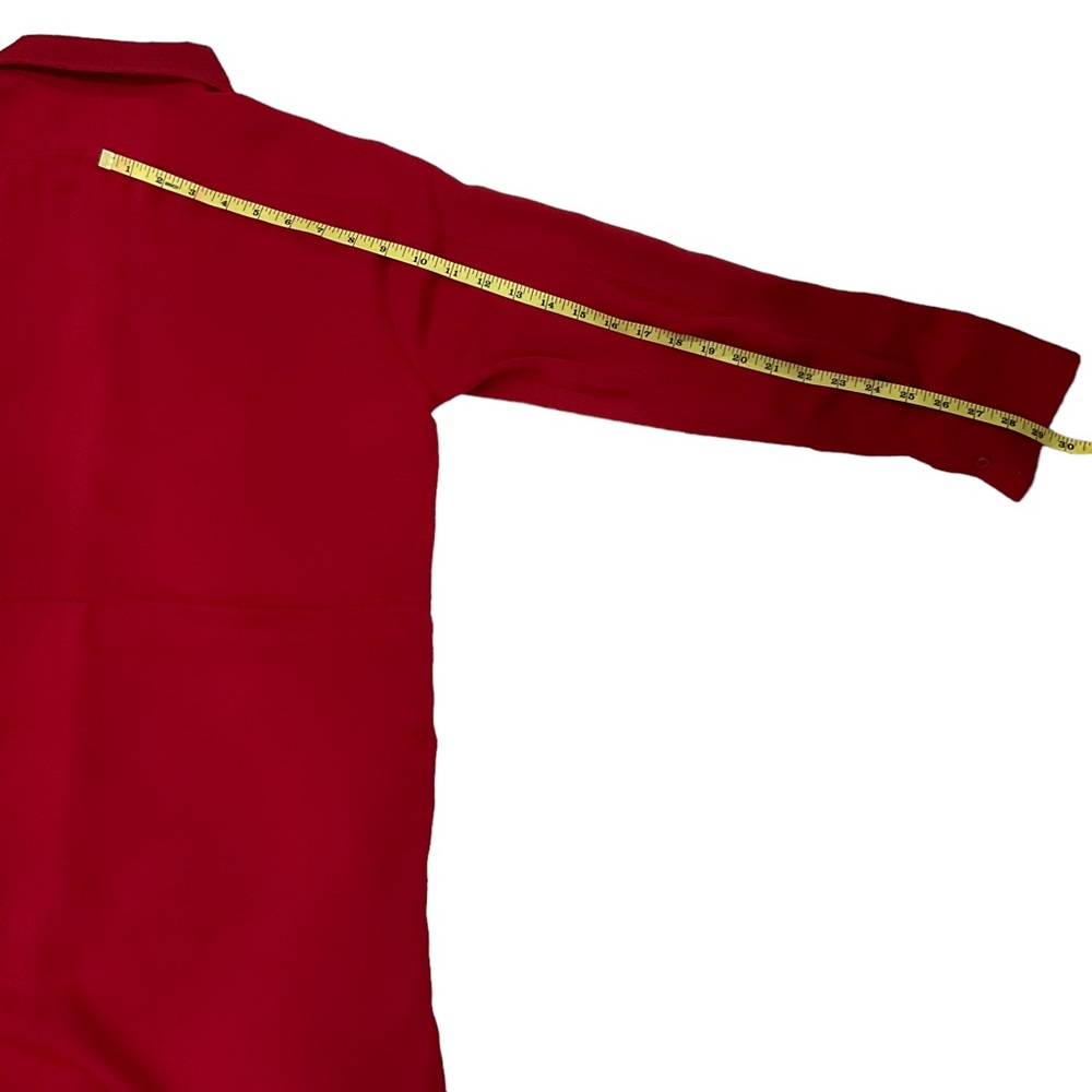 Aritzia Babaton Howitt Shirt Dress Jacket Red Utilitarian Pockets Women’… - Picture 16 of 16
